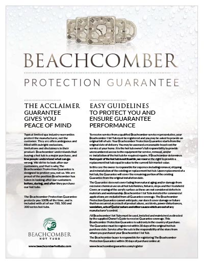 Beachcomber Hot Tub Protection Guarantee