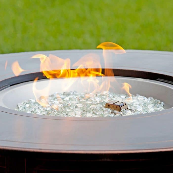 Paramount Zach Convertible Aluminum Fire Table Flame